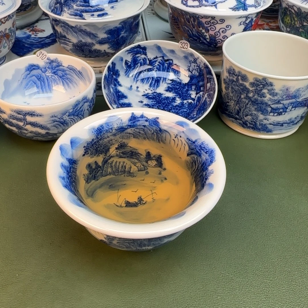 纯手工纯手绘茶具石头328