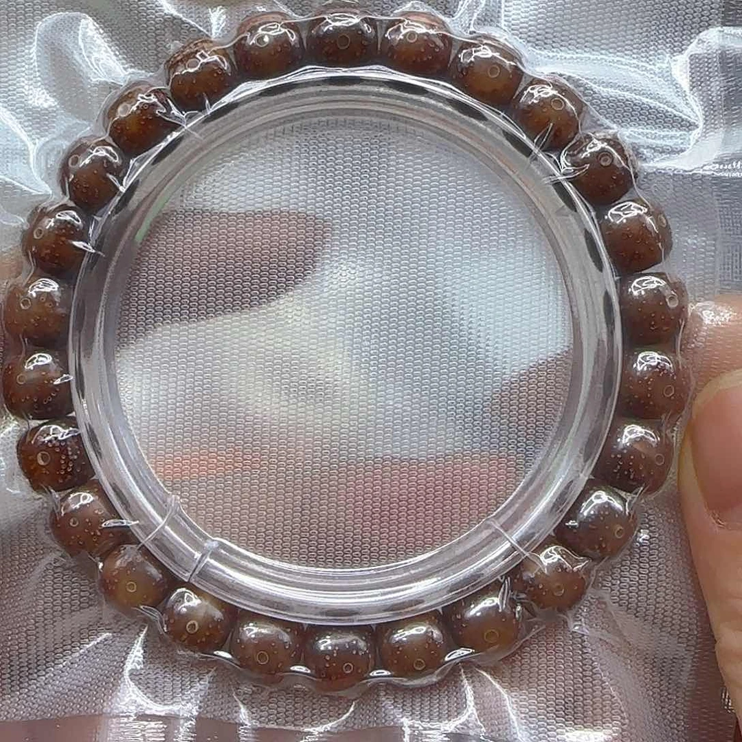 星月菩提手串146尽头粉冰星月菩提98桶单圈