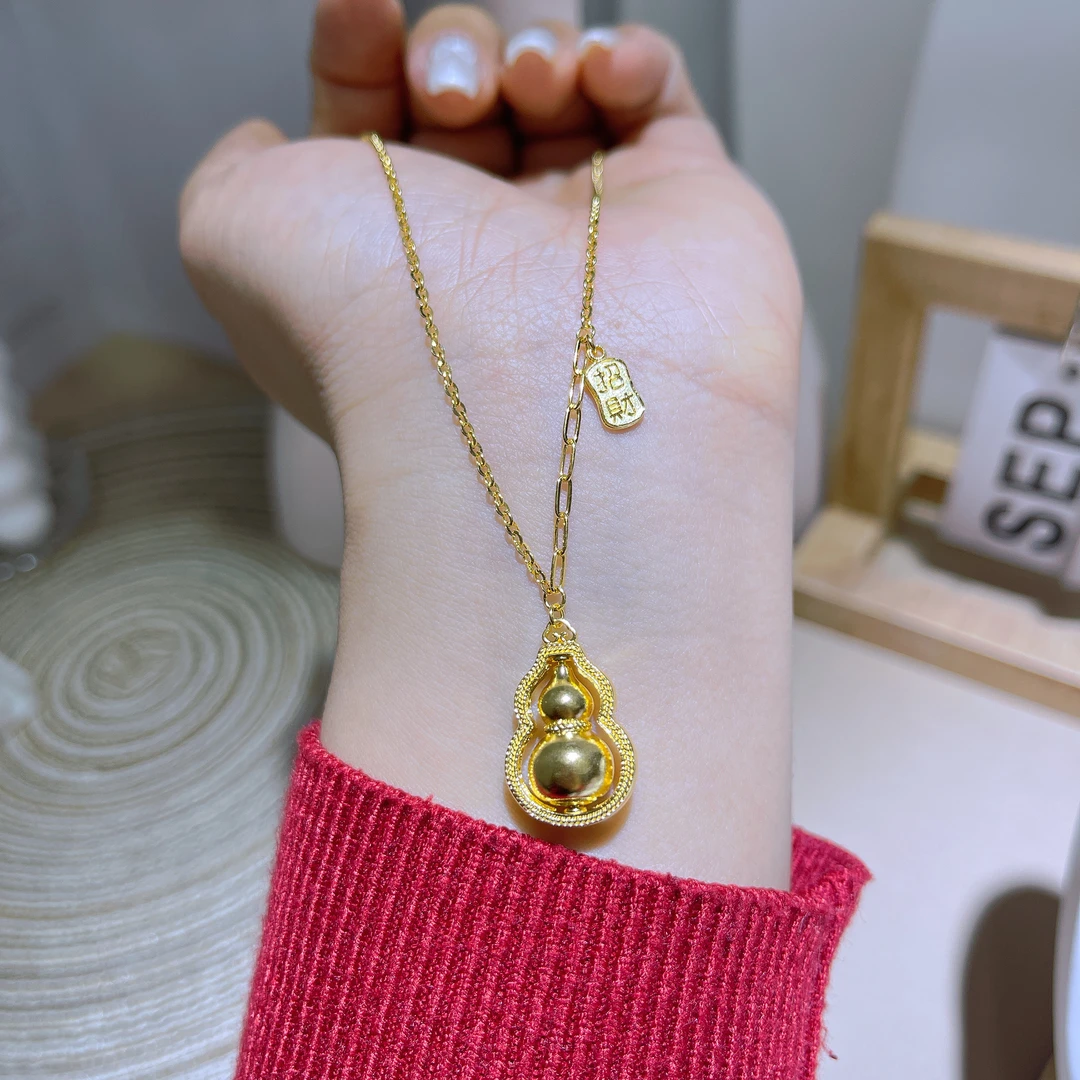 5G工艺足金999招财纳福旋转葫芦套链新年送礼