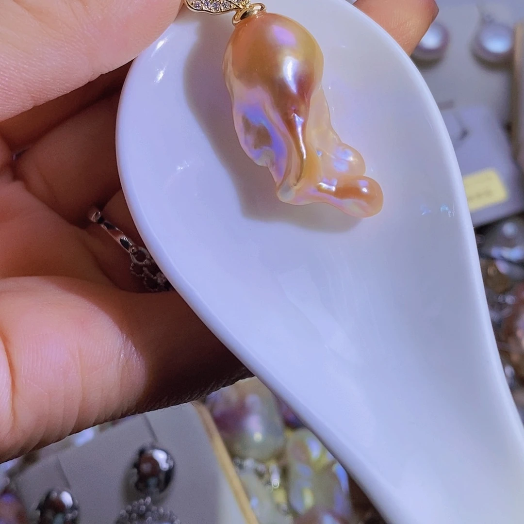 天然淡水珍珠（微瑕）合金淡水珍珠