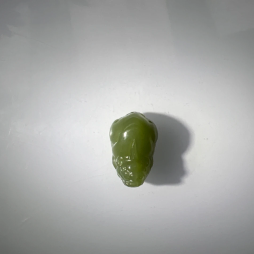 和田玉卡19-12mm通孔貔貅（颜色多选随机一件）编号074