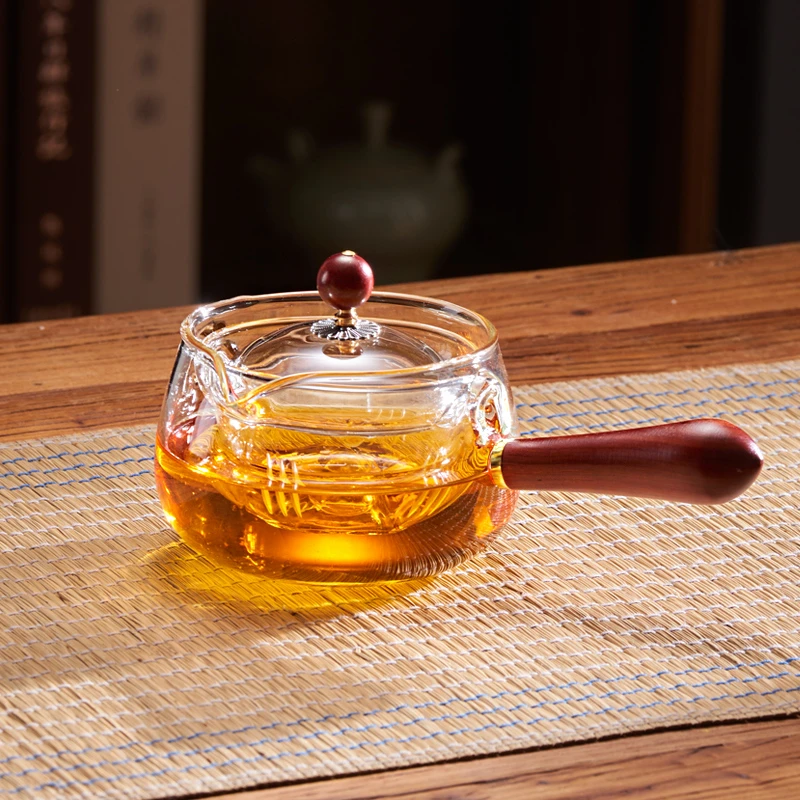 古道品茗耐高温侧把旋转逍遥壶罐罐茶煮茶器电陶炉泡茶壶茶壶熬茶