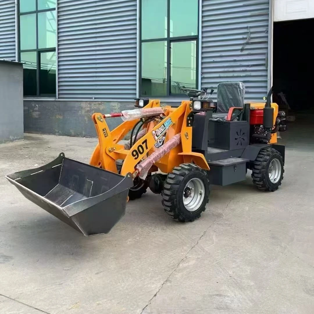 小型四驱电动装载机多功能适用于建筑养殖场清粪铲沙小型铲车