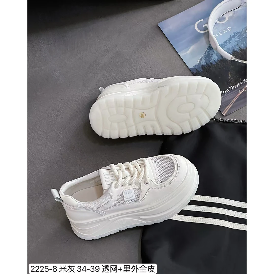 2225-8 新款网状百搭白色单鞋