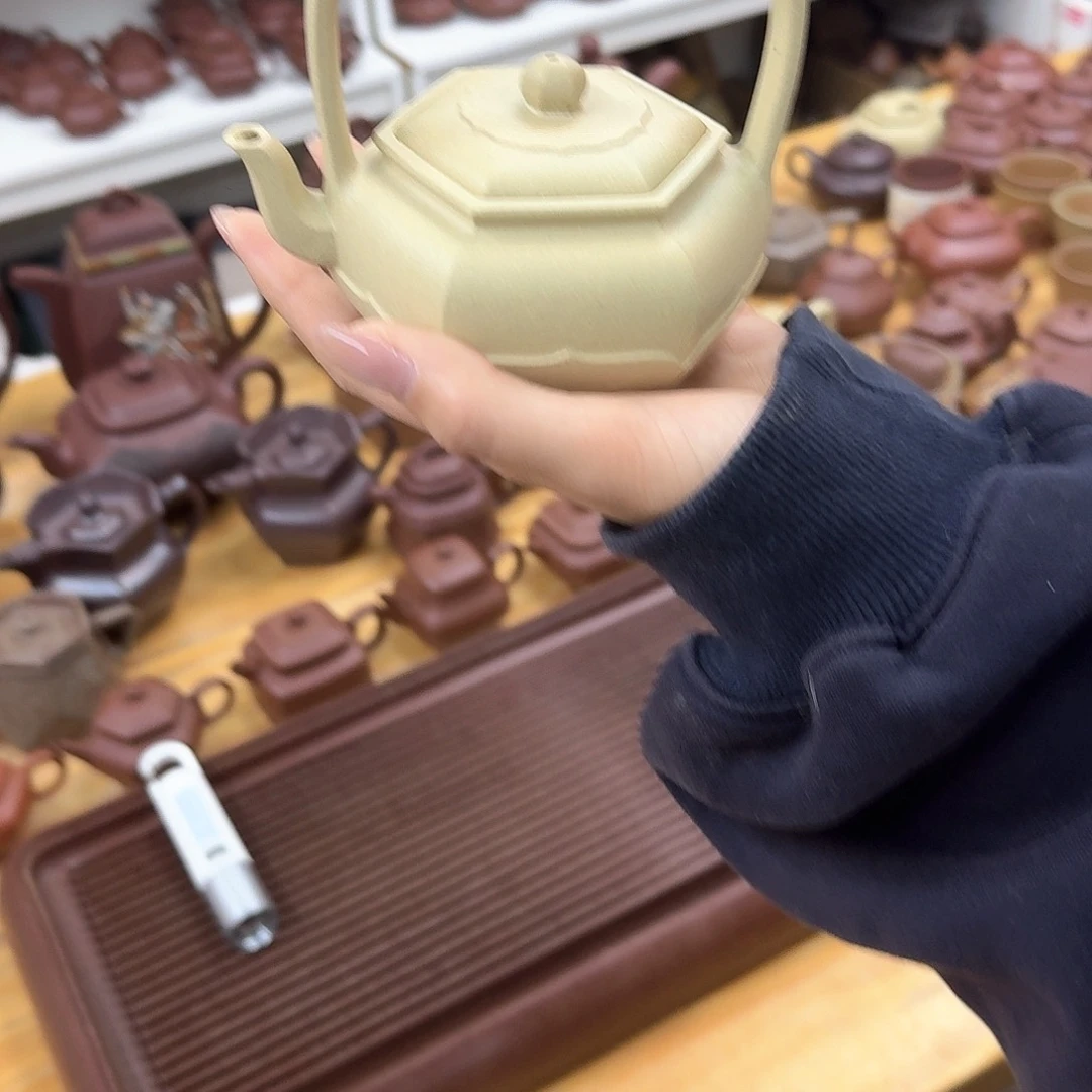 紫砂茶壶紫砂壶六方提梁260cc