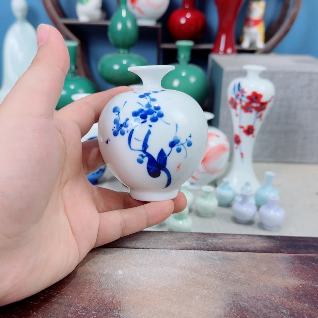 陶瓷手工小花器摆件