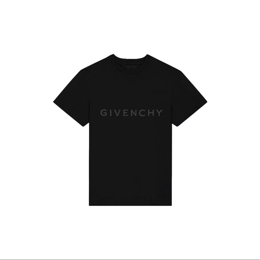 未使用 Givenchy/纪梵希 反光字母LOGO印花短袖T恤轻奢圆领男士