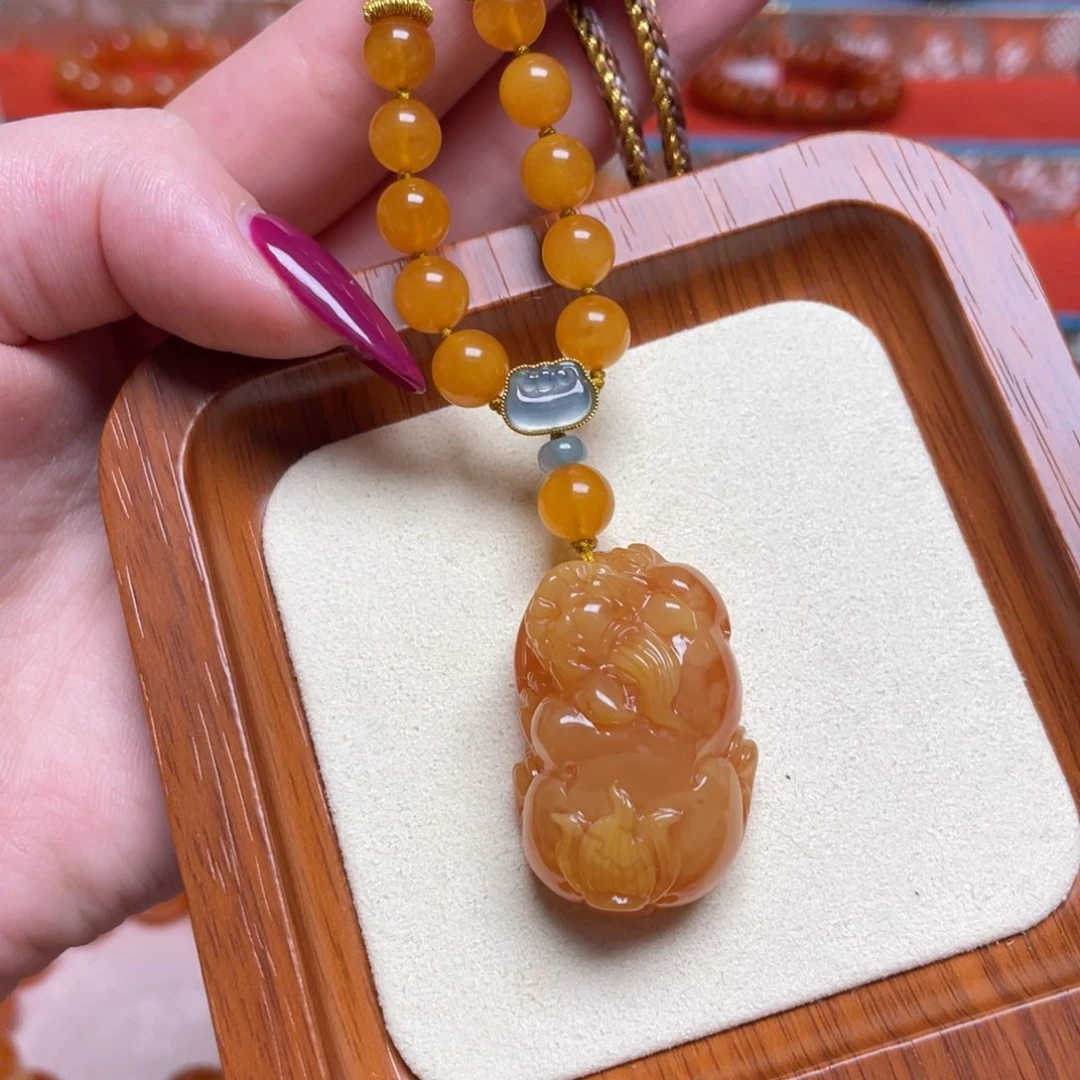 蜜蜡未镶嵌颈饰项链