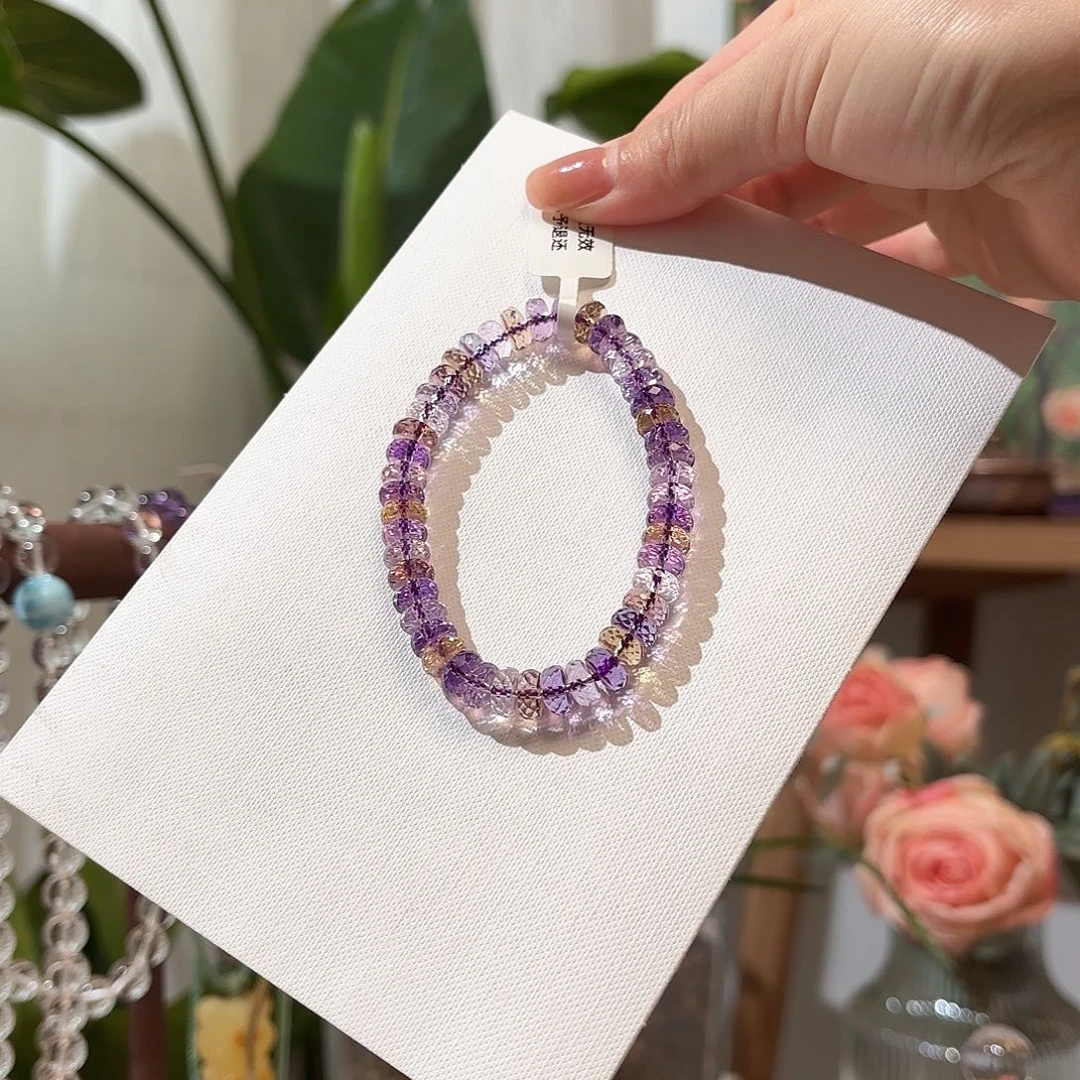 水晶手绳未镶嵌ʚ****ɞ紫黄晶切面