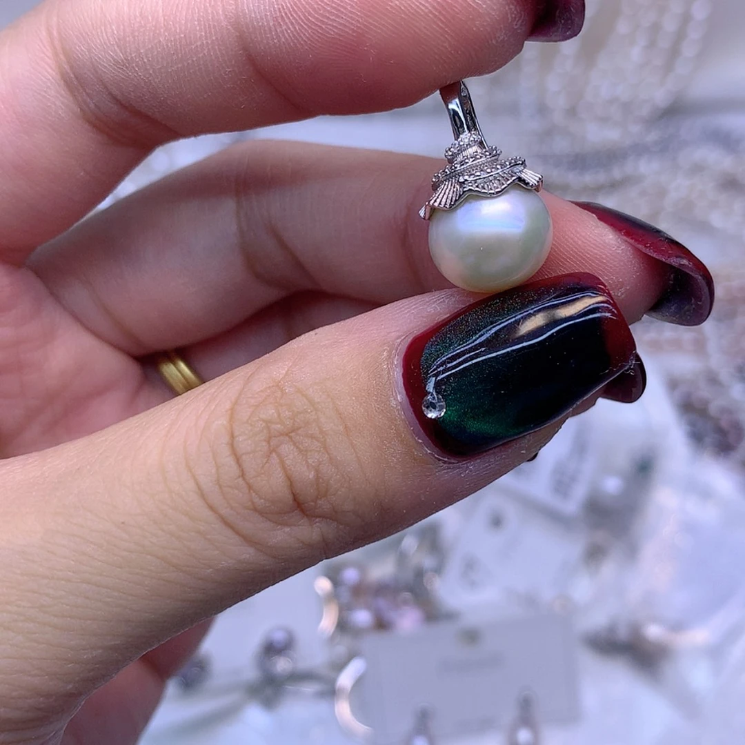 【闪购商品】淡水珍珠银S925镶嵌颈饰