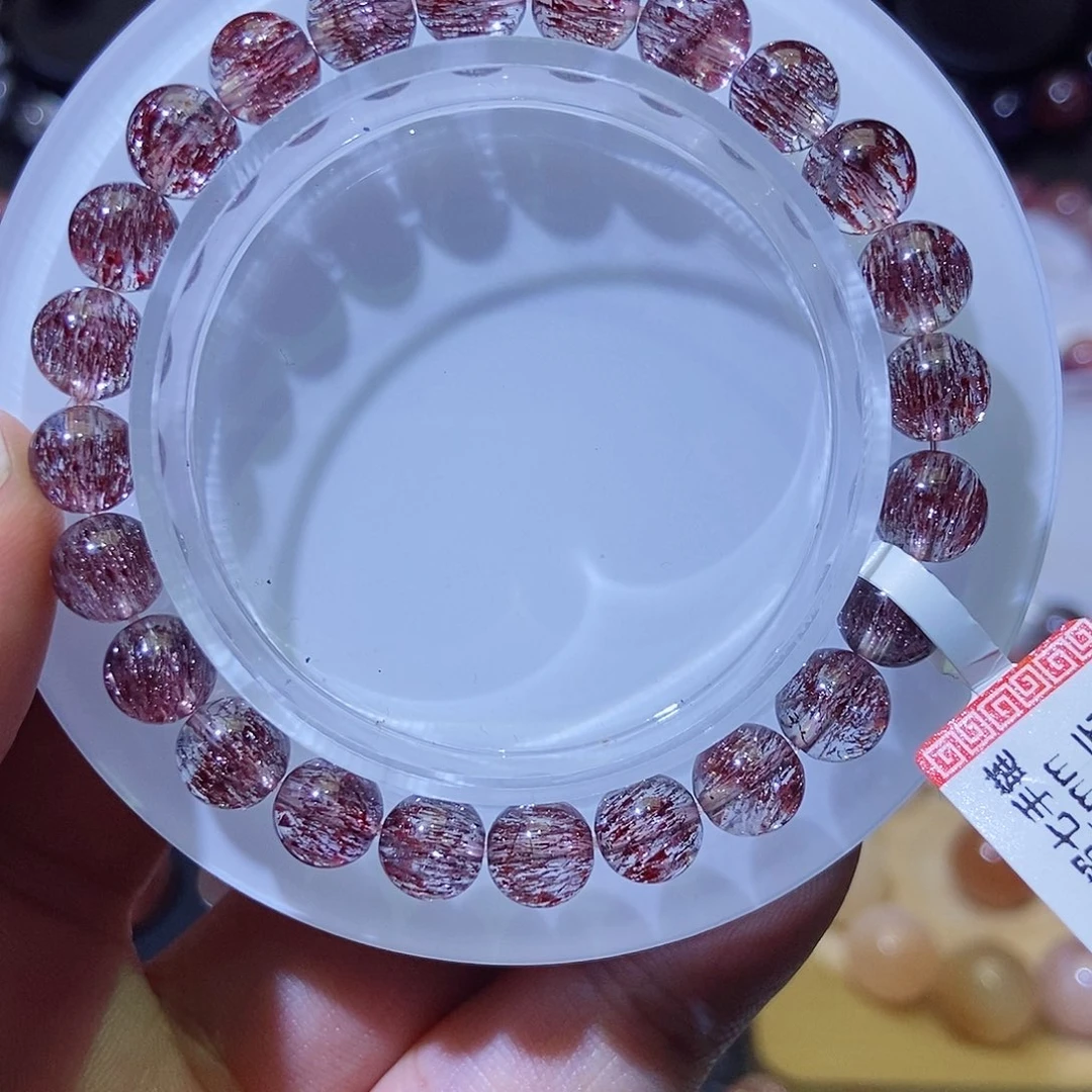 未镶嵌手链水晶红超七7.5