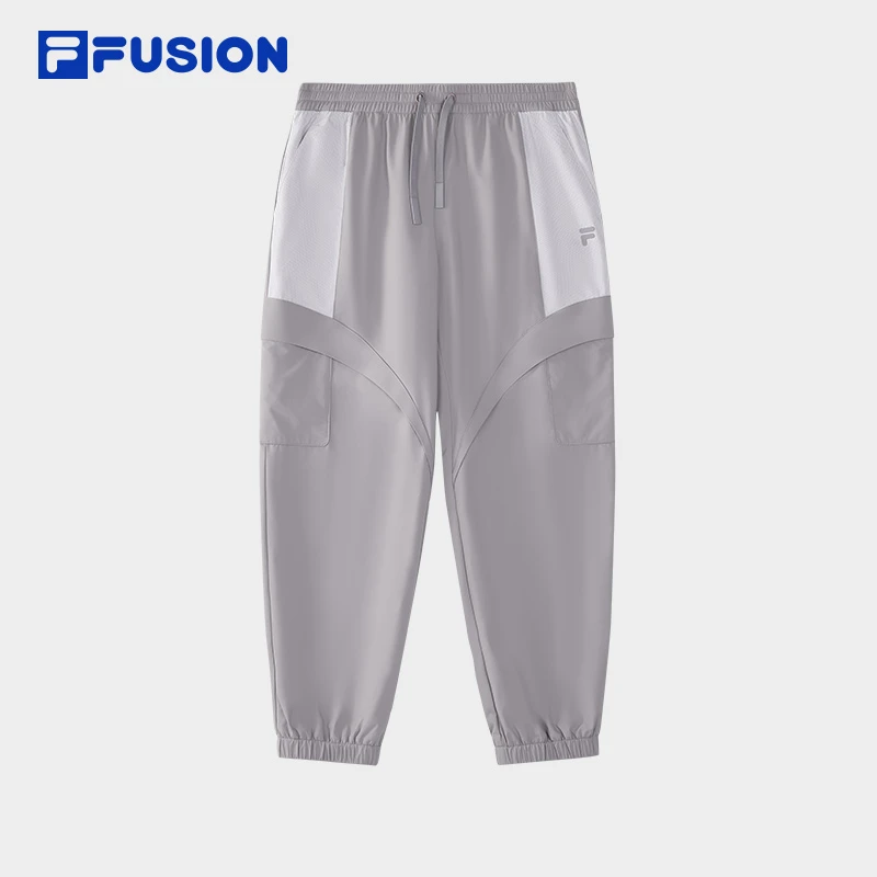 FILA FUSION斐乐潮牌梭织长裤女25春新宽松收口休闲裤T11W511803F