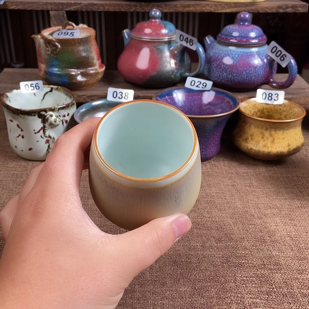 瓷片钧瓷茶壶茶具