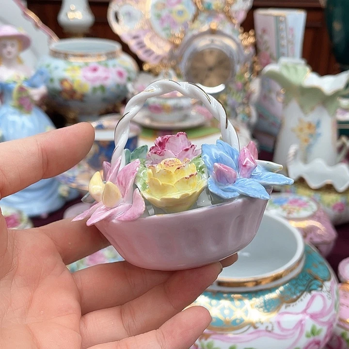 春****杯碟陶瓷摆件陶瓷