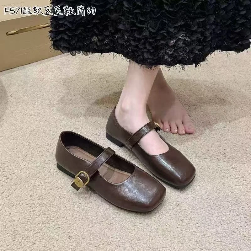 【华小姐】夏秋季新款时尚潮流圆头平地百搭豆豆鞋571