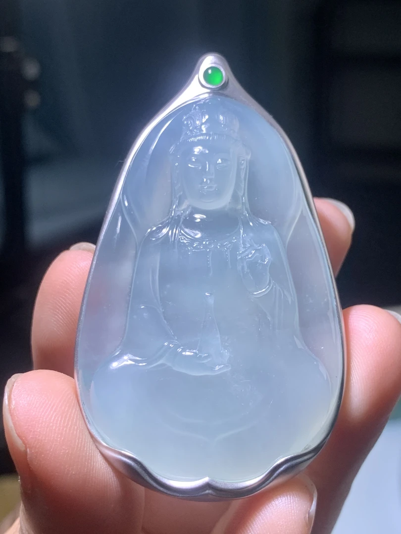 高冰胶天空蓝素衣观音