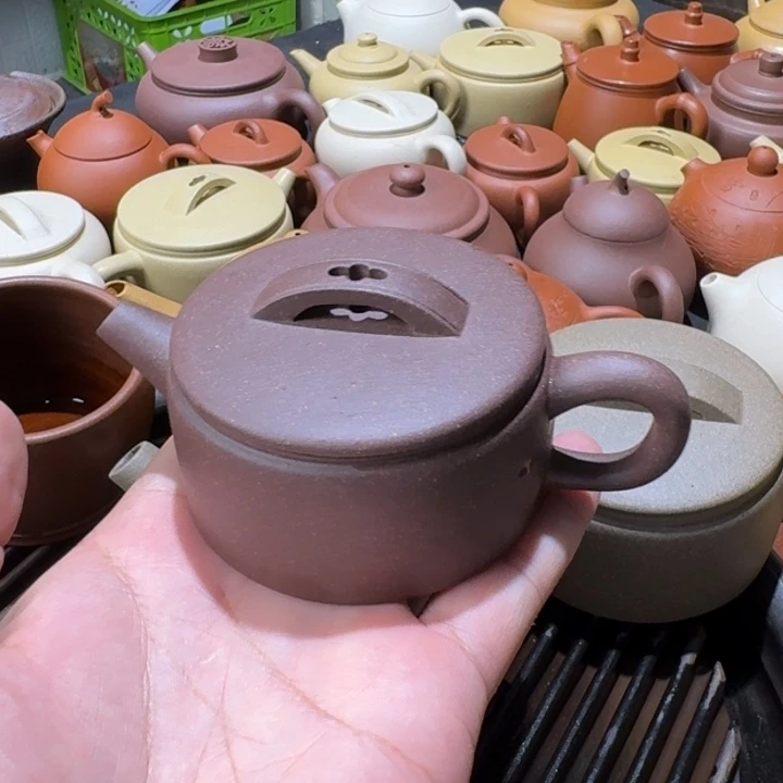 茶壶紫砂紫泥汉瓦100cc