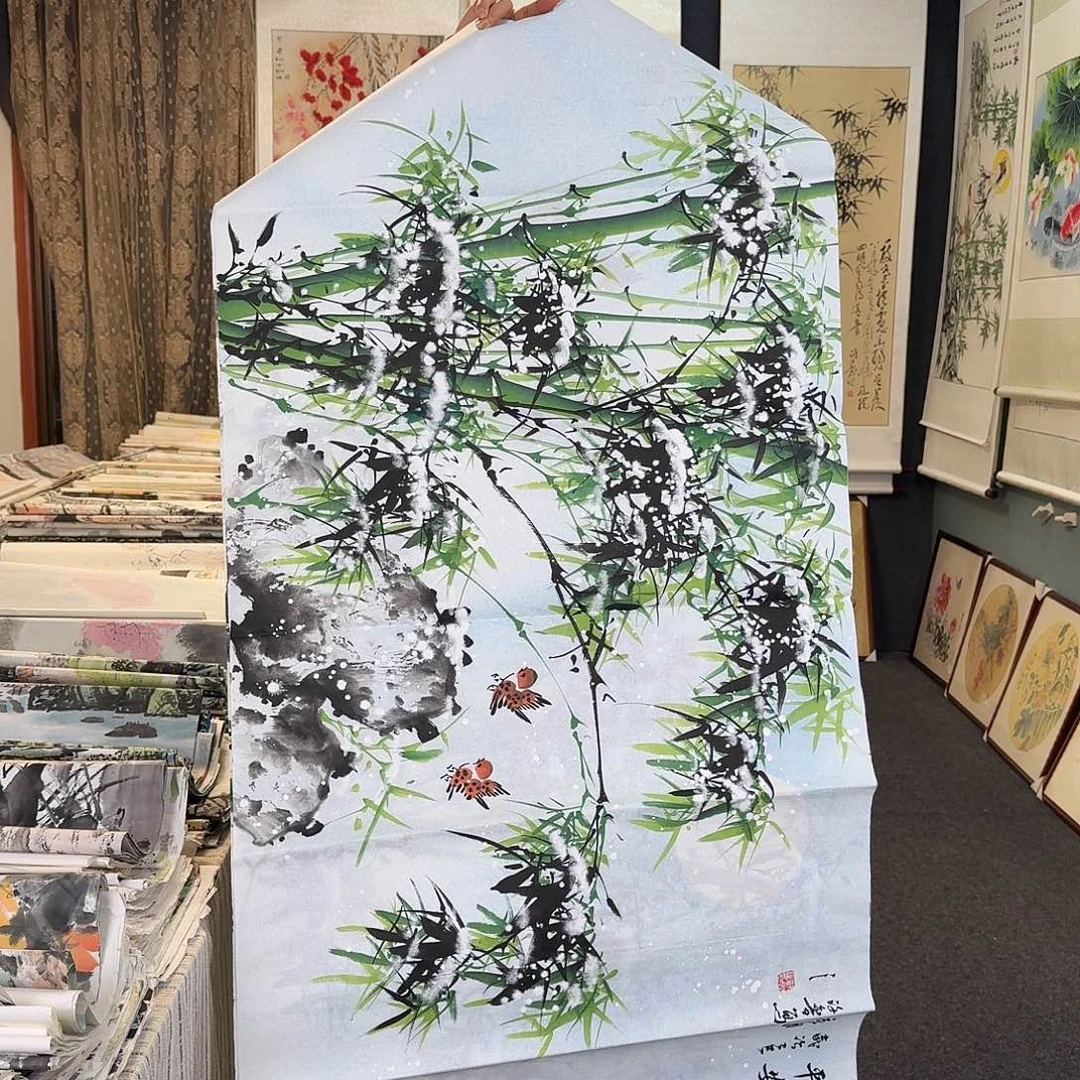 纯手绘国画作品好看四尺