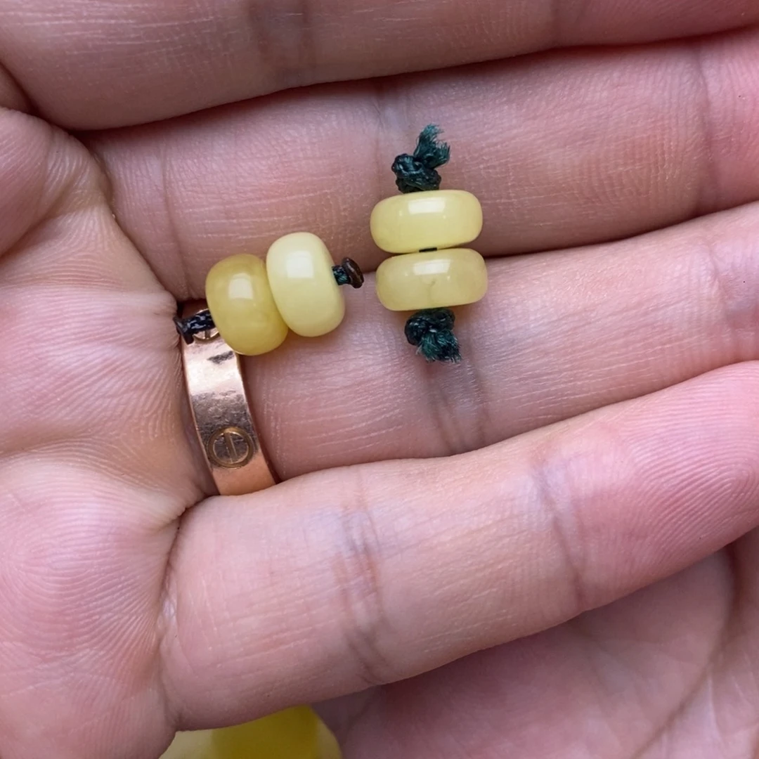 未镶嵌琥珀裸石小*爷8/9隔片一对