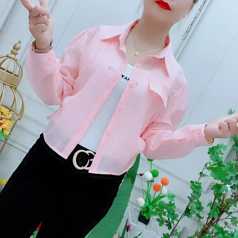 薄款纯色防晒衬衫女夏季长袖抽绳上衣2025新款设计感透气开衫外套