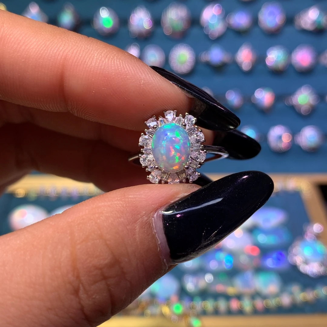 欧泊银S925镶嵌戒指款