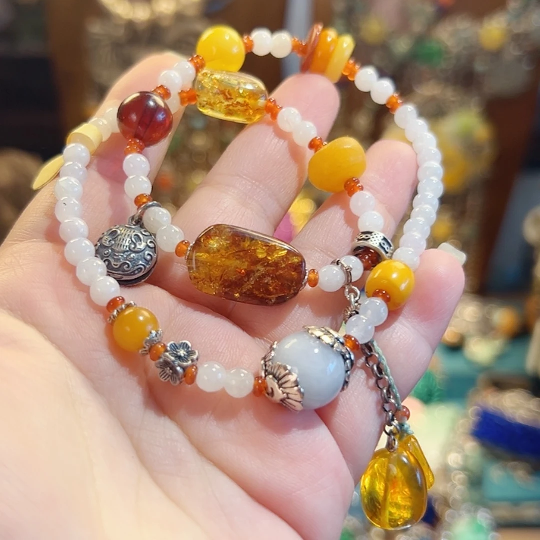 翡翠未镶嵌手链国风