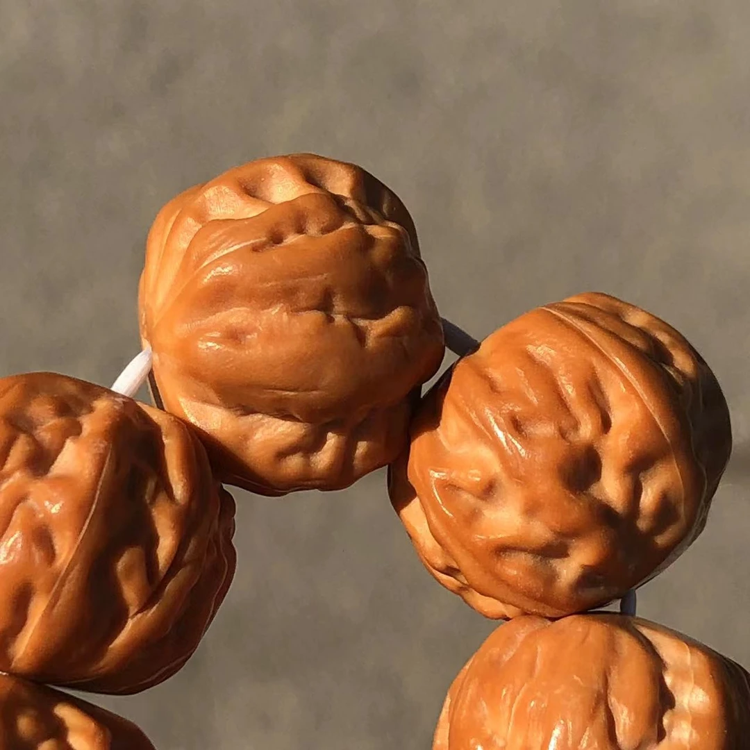 龙脊纹京八棱手串猴头核桃精工手串