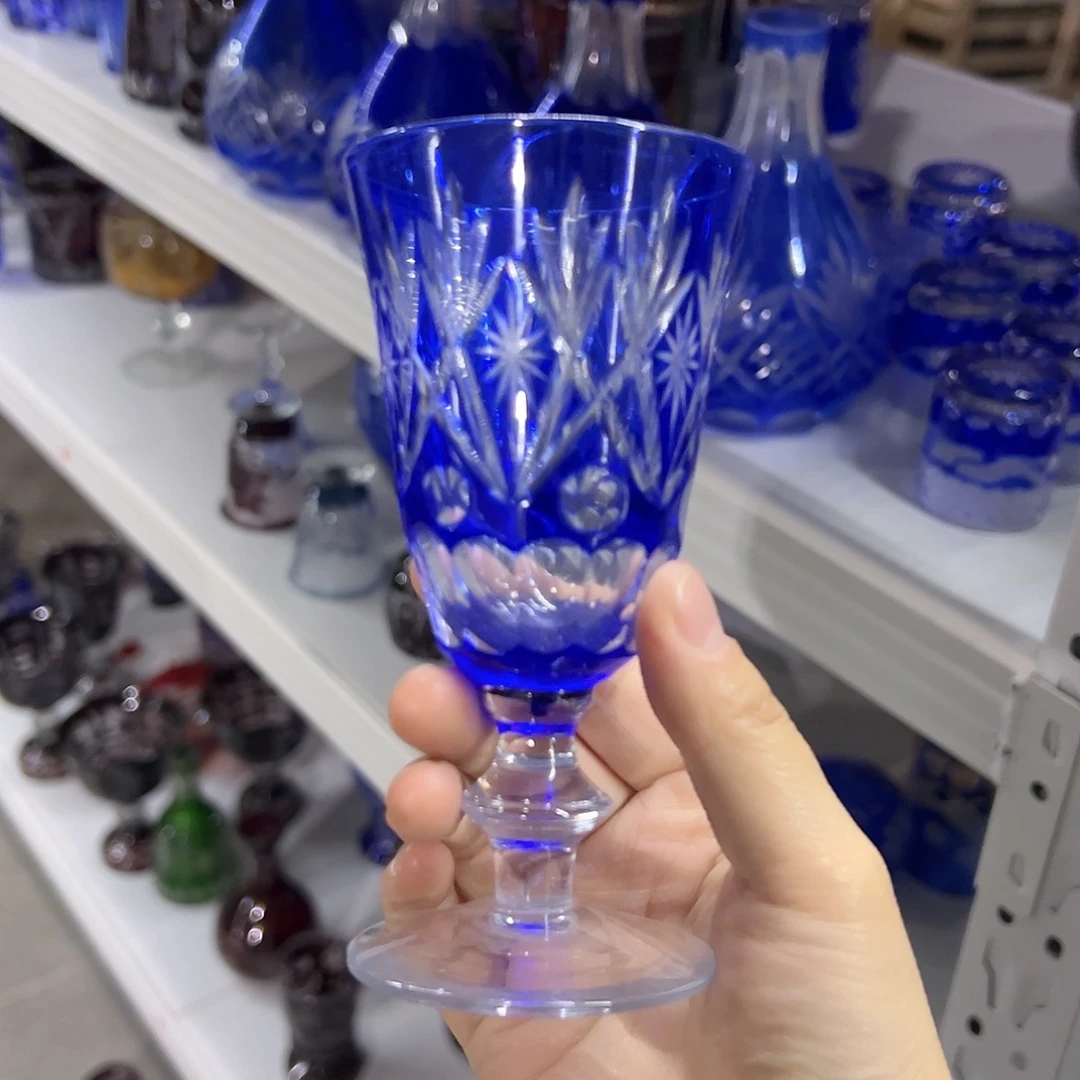 水晶玻璃平底款微瑕一个