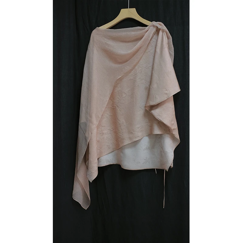 泊风ozen【微醺】设计师原创改良汉服丝巾领小衫复古飘逸衬衣短衫