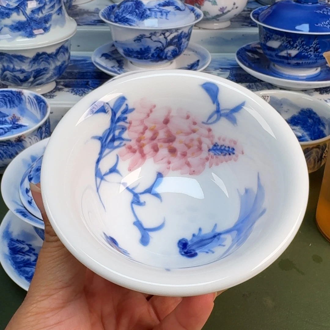 景德镇纯手绘茶具圆圆267