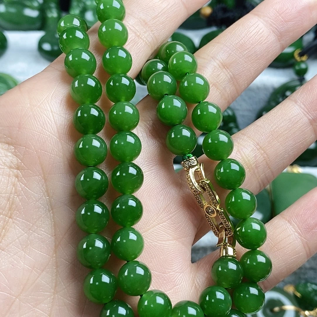 和田玉（碧玉）未镶嵌颈饰8mm