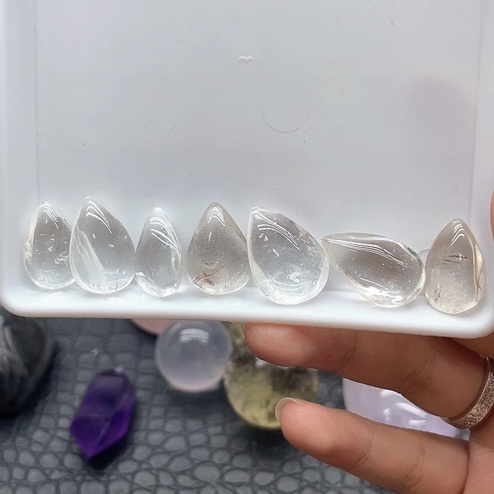 珠宝半成品水晶未镶嵌35幽灵水滴