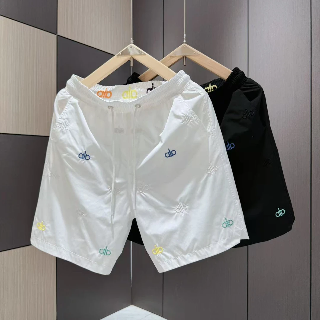 夏季刺绣夏季男士透气刺绣短裤重工设计师中性风痞帅5586