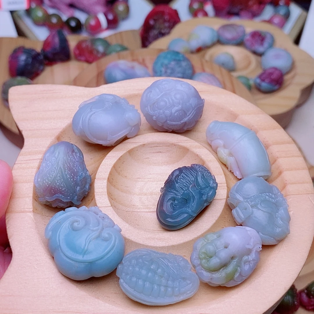 琴***福未镶嵌玛瑙/玉髓珠宝奇石盐源玛瑙定制