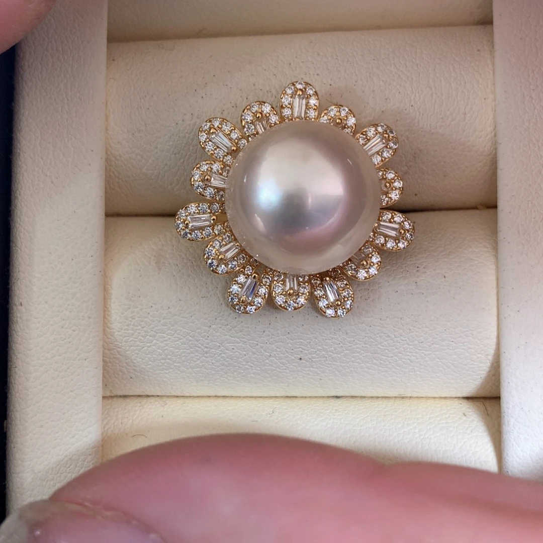 拼合珍珠（马贝珠）戒指银S925镶嵌