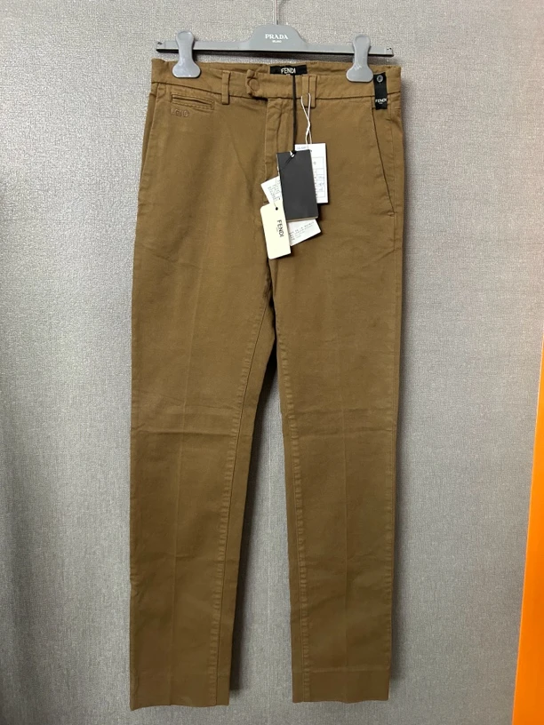 未使用 FENDI/芬迪 棕色纯色长裤