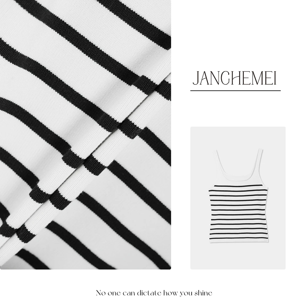 江合美【简约条纹背心】休闲百搭背心 D07088M33