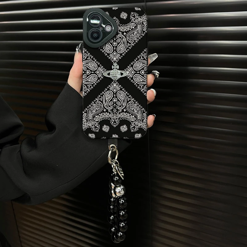 适用【苹果16plus】2025复古花纹ins风小羊皮网红创意防摔手机壳女