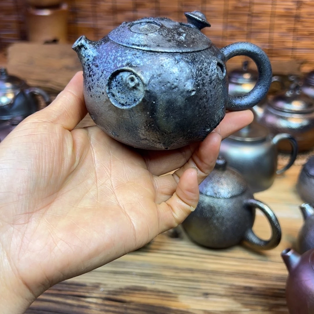 佬****）云南建水紫陶柴烧壶
