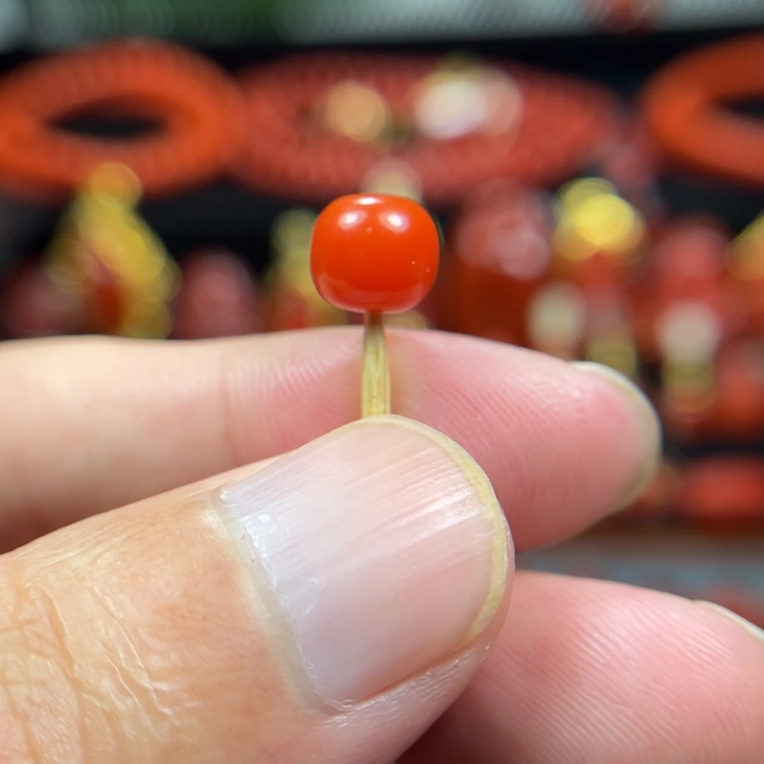 戒***瘾南红玛瑙老型单珠未镶嵌
