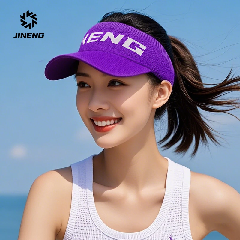 【积能】跑步运动夏季男女空顶帽子骑车跑步防紫外线加长帽檐排汗帽