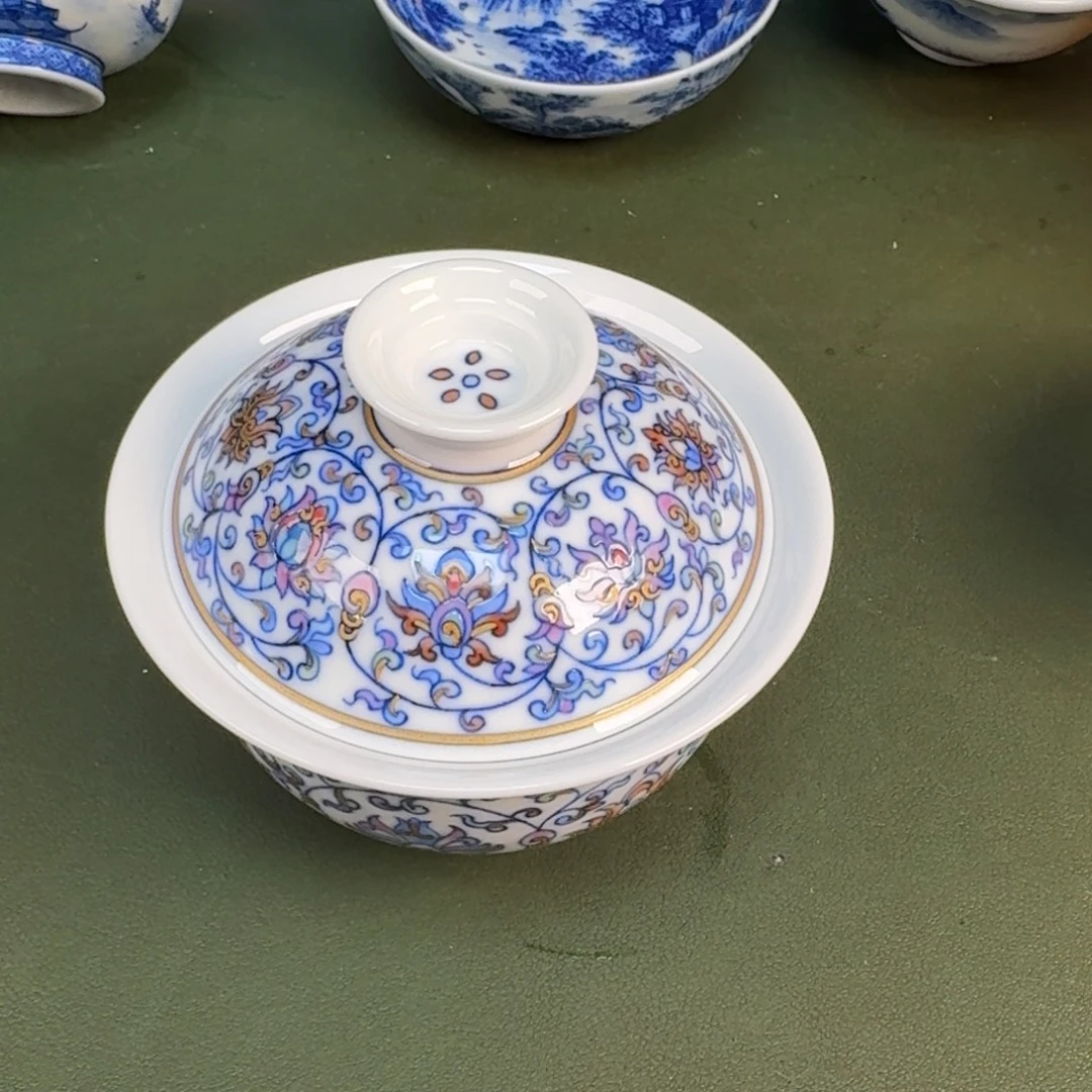 瓷景德镇纯手绘茶具圆圆299