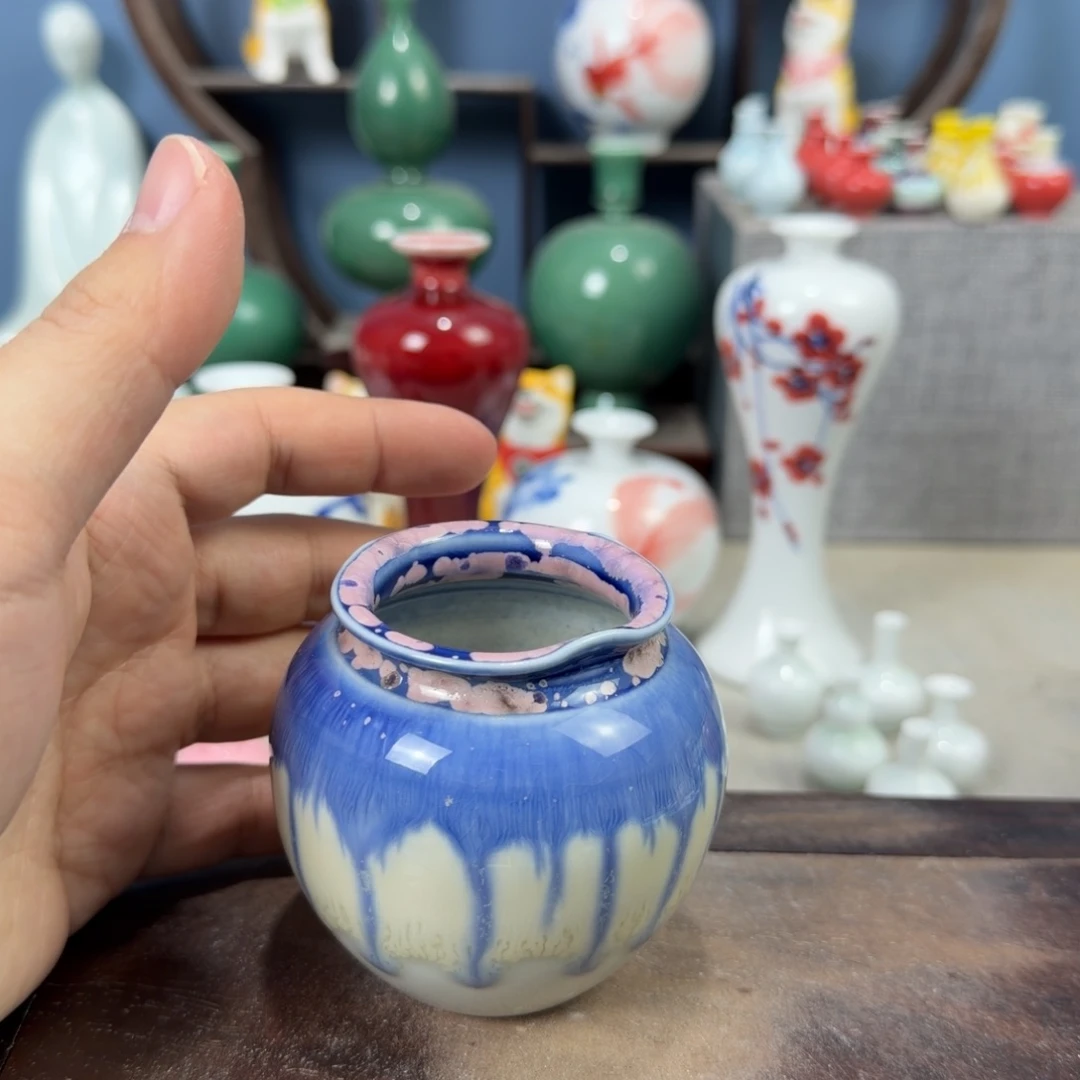 陶瓷手工小花器摆件