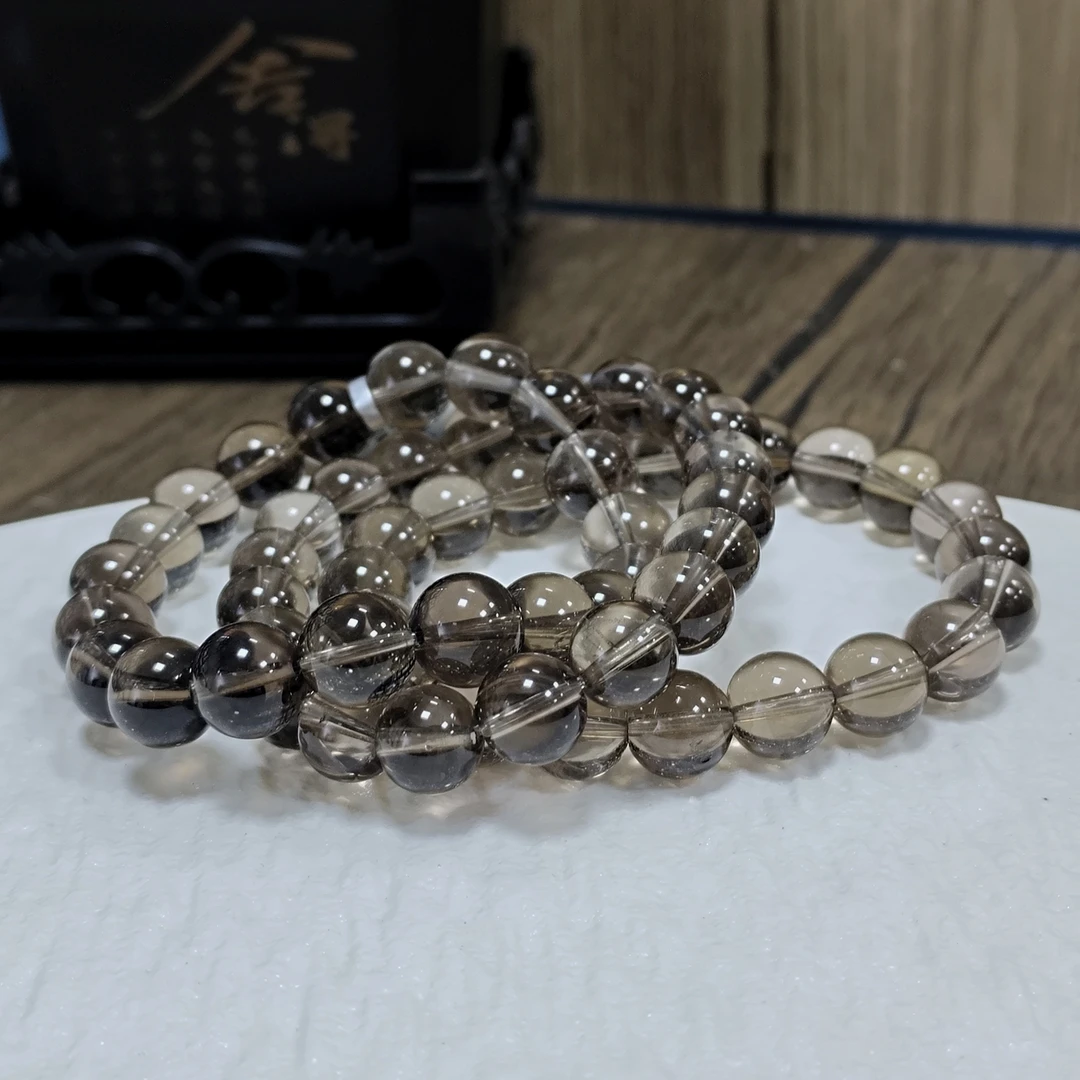 【书记甄选】天然茶水晶单圈手链 多样性发一件 约10mm 1837BB