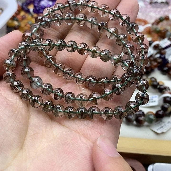 水晶手链未镶嵌多样性发货发一条