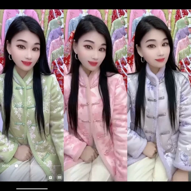 （冬季新款加绒加厚）新中式国风外套 花棉袄