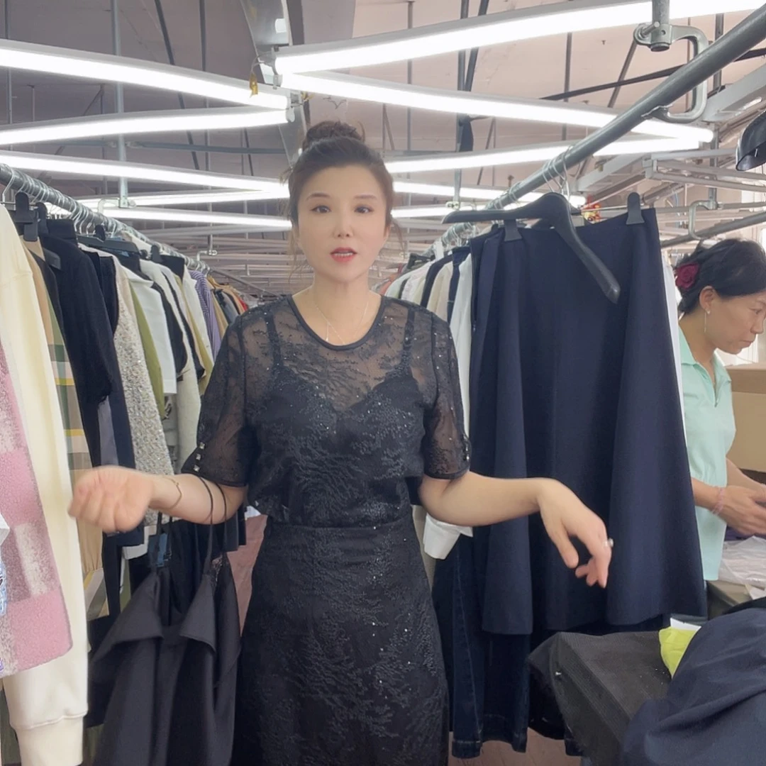 美家亮片黑色套装66