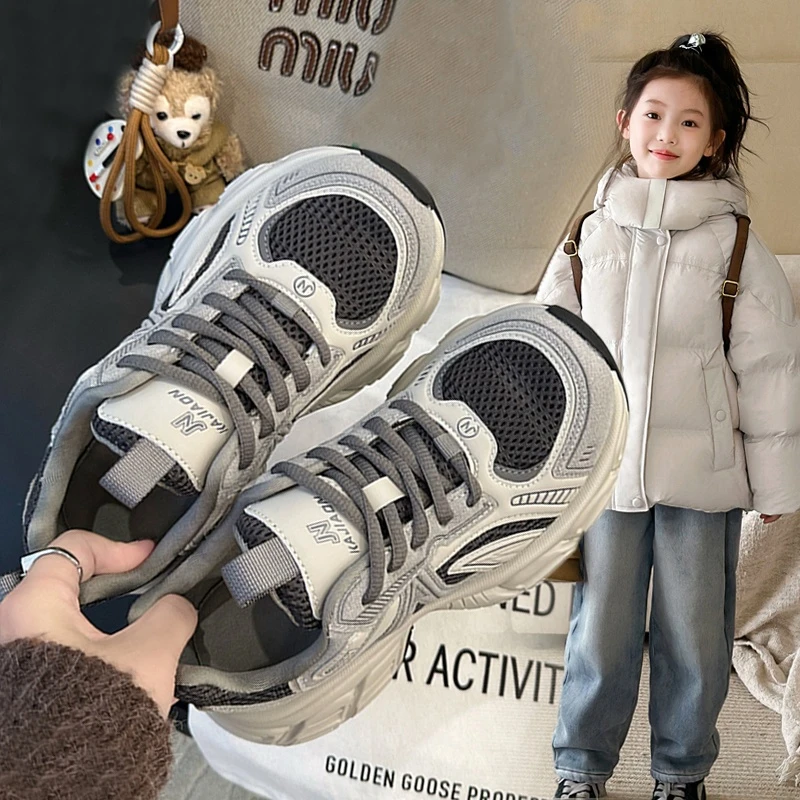 儿童运动鞋春秋新款中大童3-11岁6男童鞋子网面透气春款女童网鞋8