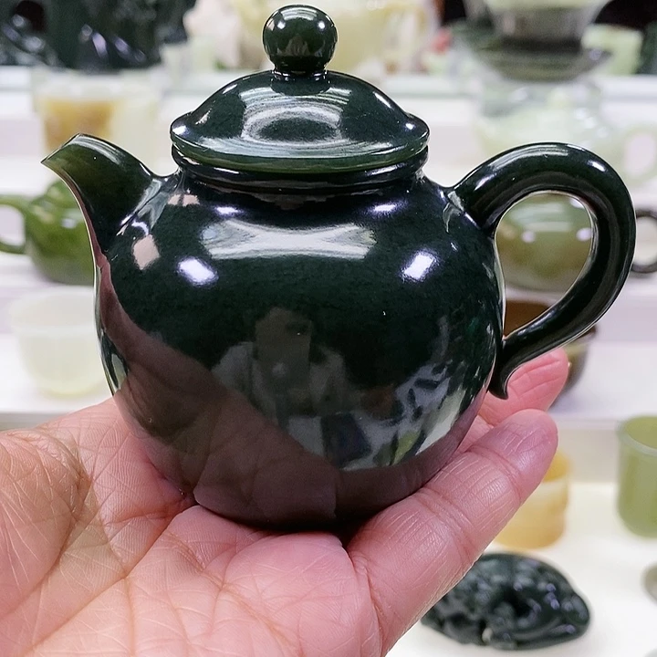 未镶嵌和田玉挂件茶壶160m l