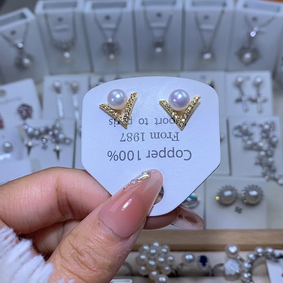 未镶嵌淡水珍珠耳饰